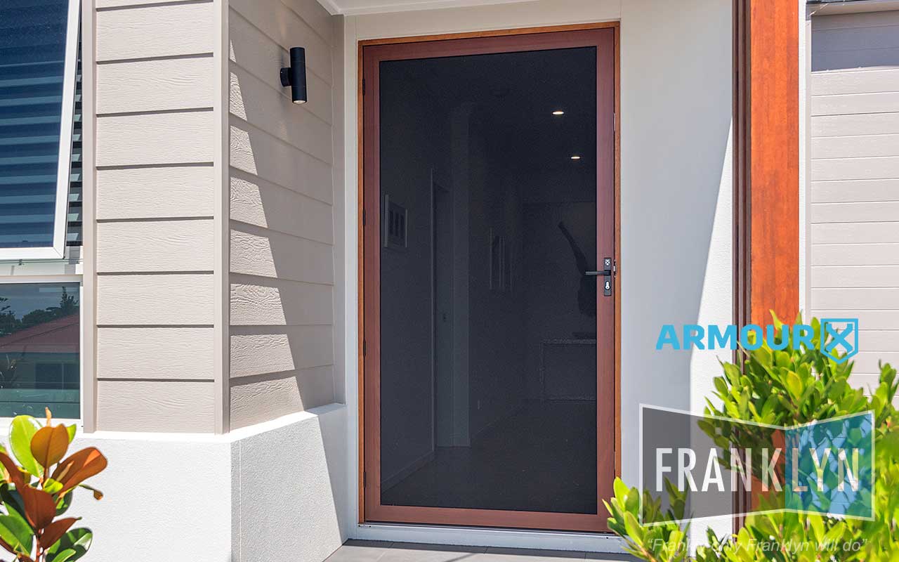 ArmourX-security-screen-woodgrain-door-franklyn