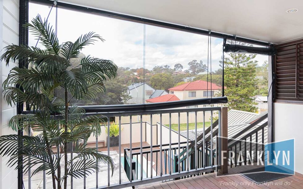 Cafe Blind Cost effective outdoor blind to keep rain out.