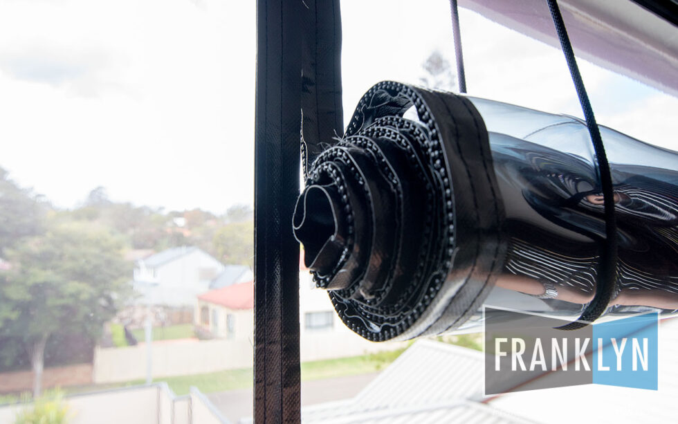 Cafe Blind Cost effective outdoor blind to keep rain out.
