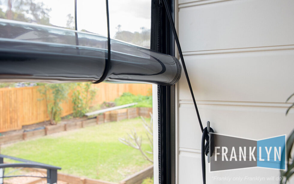 Cafe Blind Cost effective outdoor blind to keep rain out.