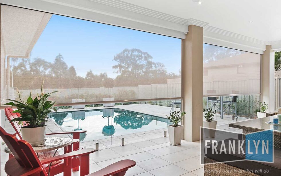 Heavy Duty Channel Outdoor Blind by Franklyn made local.