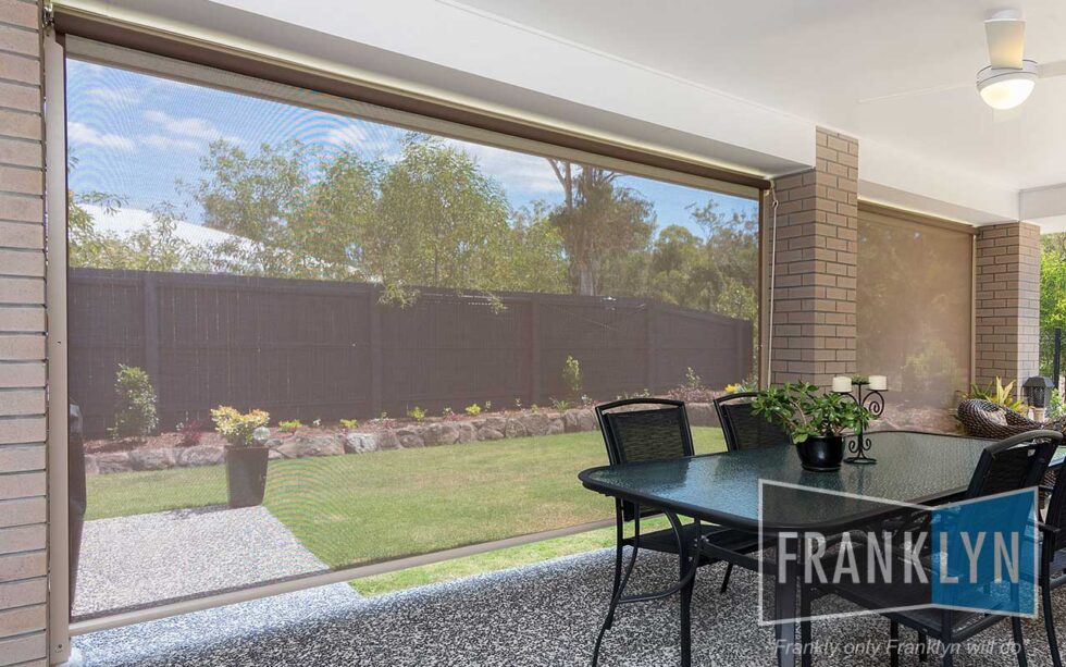 Heavy Duty Channel Outdoor Blind by Franklyn made local.