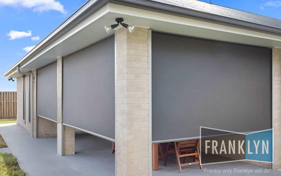 Heavy Duty Channel Outdoor Blind by Franklyn made local.